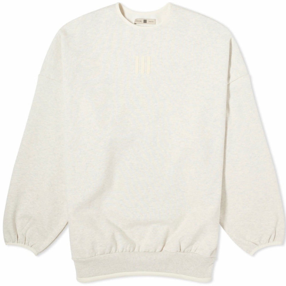 Adidas x Fear of God Athletics Crew Sweat in Oatmeal Heathered size M oversized